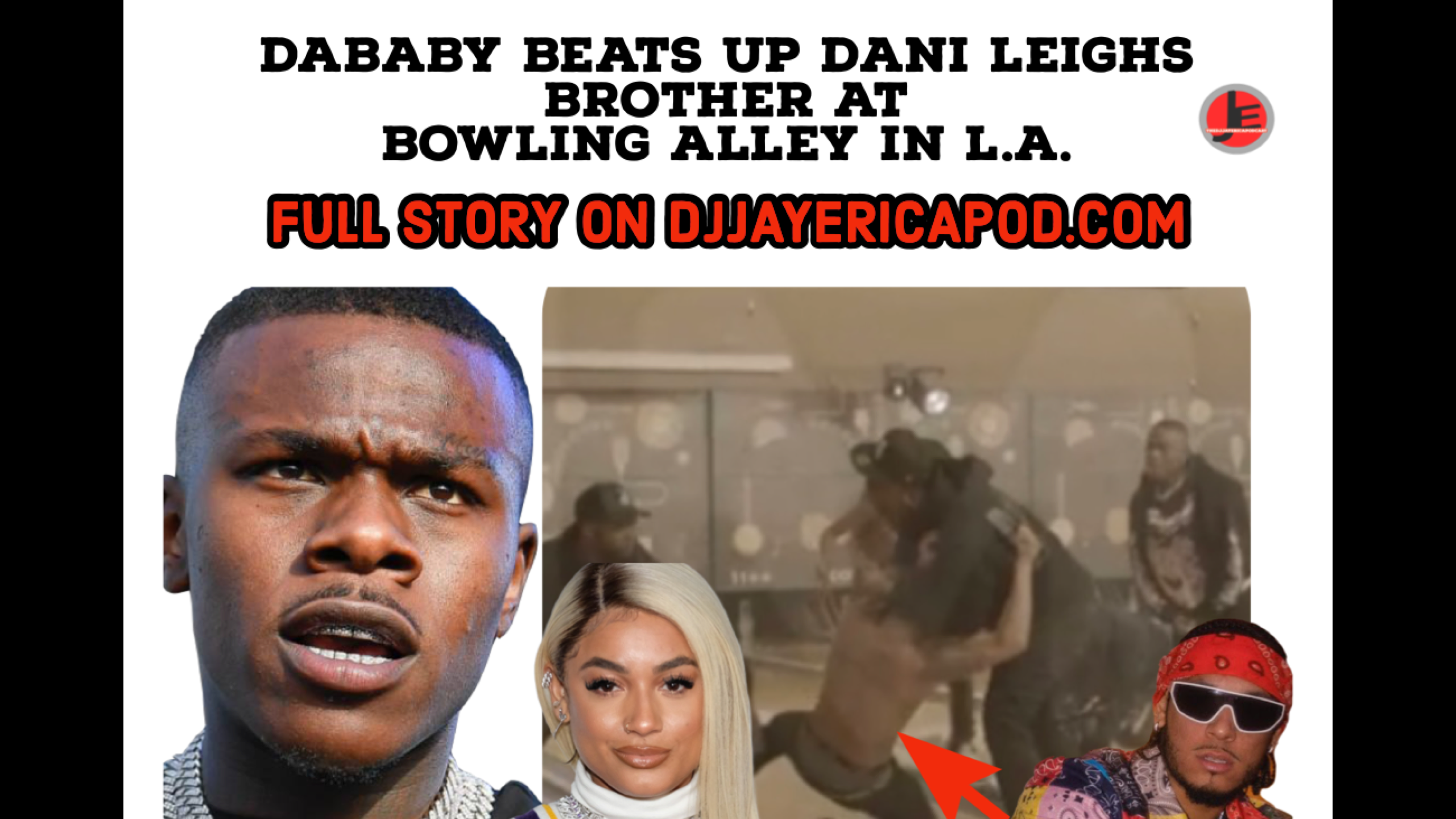 DABABY JUMPS DANI LEIGH BROTHER AT BOWLING ALLEY IN L.A. ON VIDEO